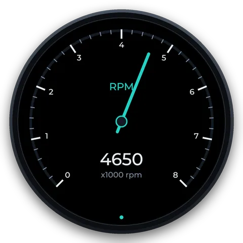 Needle page showing RPM
